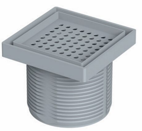 10X10 PLASTİK ÇERÇEVE VE PLASTİK GÖVDELİ SERAMİK MERMER UYUMLU YÜKSEKLİK AYARLI ÜST GÖVDE SÜZGEÇ
