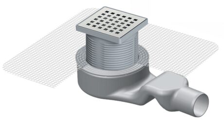 10X10 140 MM PLASTİK ÇERÇEVE VE GÖVDELİ PASLANMAZ IZGARALI YÜKSEKLİK AYARLI S SİFONLU FİLELİ SÜZGEÇ