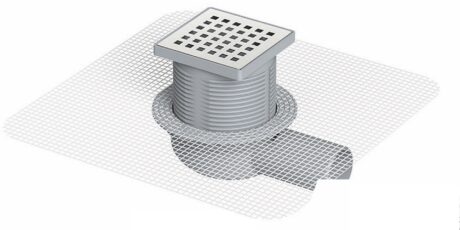 10x10 140 MM PLASTİK ÇERÇEVE VE GÖVDELİ PASLANMAZ IZGARALI YÜKSEKLİK AYARLI FİLELİ SÜZGEÇ