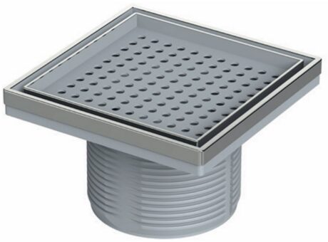 15X15 PASLANMAZ ÇERÇEVELİ PLASTİK GÖVDELİ SERAMİK MERMER UYUMLU YÜKSEKLİK AYARLI ÜST GÖVDE SÜZGEÇ