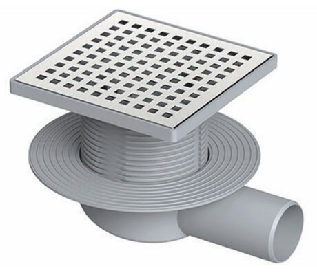 15x15 180 MM FLANŞLI PLASTİK ÇERÇEVE VE GÖVDELİ PASLANMAZ IZGARALI YÜKSEKLİK AYARLI SÜZGEÇ