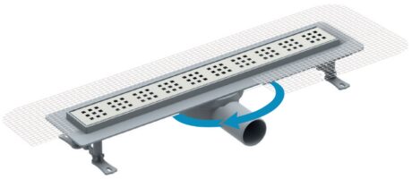 PERA LINE PLASTİK ÇERÇEVELİ YALITIM ETEKLİ SABİT ÇIKIŞLI FİLELİ DUŞ KANALI