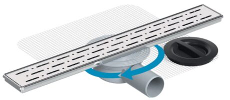 STYLE VEGA PASLANMAZ ÇERÇEVELİ  SABİT ÇIKIŞLI Y360° DÖNEBİLİR FİLELİ DUŞ KANALI